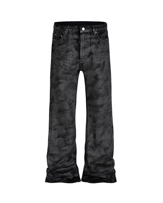 Glitter Coated Flare Jeans – Stacked Fit