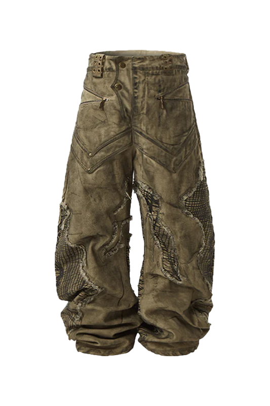 Pathogen Invasion Curved Hem Denim