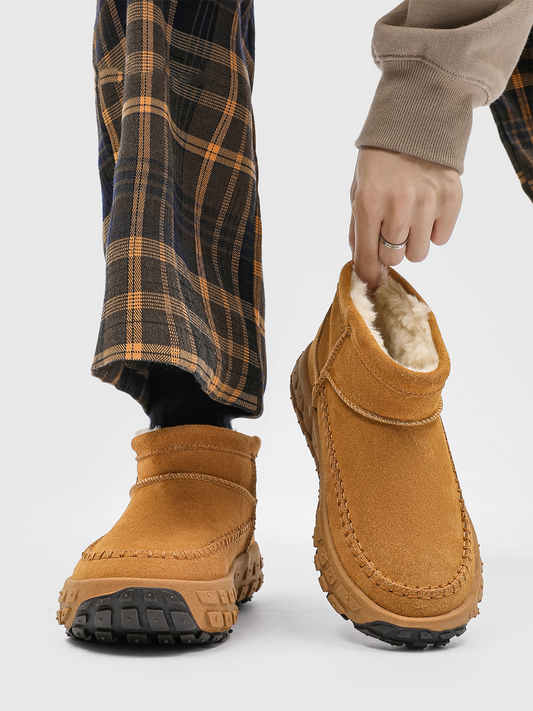 ArcticGrip Fleece Short Boot — Insulated Anti-Slip Outdoor Moc