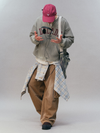 440g Cotton Anniversary Print Open-Neck Pullover Sweatshirt