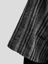 Gray Striped Linen-Cotton Short Sleeve Shirt