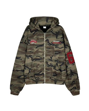 Vintage Vibe Heavywork Fleece-Lined Camo Hoodie Jacket
