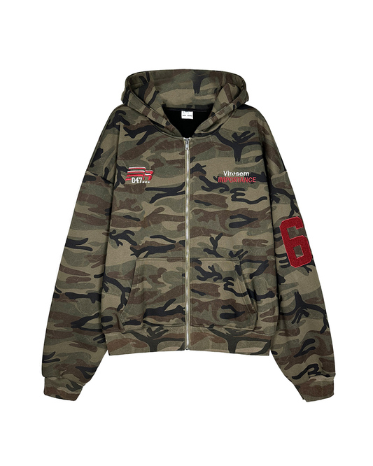 Vintage Vibe Heavywork Fleece-Lined Camo Hoodie Jacket