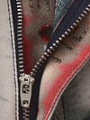 American Original 3D Print Double Waist Baggy Jeans
