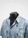 Vintage Niche Tie-Dye Denim Short Sleeve Shirt