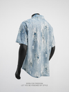 Vintage Niche Tie-Dye Denim Short Sleeve Shirt