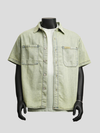 Ice-Cool Lyocell Washed Denim Short Sleeve Shirt