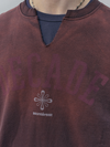 440g Cotton Anniversary Print Open-Neck Pullover Sweatshirt