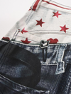 American Original 3D Print Double Waist Baggy Jeans