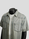 Lyocell Washed Denim Short Sleeve Shirt