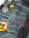 American Original 3D Print Double Waist Baggy Jeans