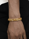 18K Gold Titanium Cuban Link Bracelet