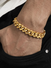 18K Gold Titanium Cuban Link Bracelet