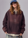 440g Cotton Anniversary Print Open-Neck Pullover Sweatshirt