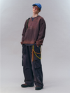 440g Cotton Anniversary Print Open-Neck Pullover Sweatshirt