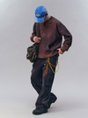 440g Cotton Anniversary Print Open-Neck Pullover Sweatshirt