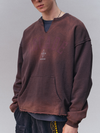440g Cotton Anniversary Print Open-Neck Pullover Sweatshirt