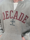 440g Cotton Anniversary Print Open-Neck Pullover Sweatshirt