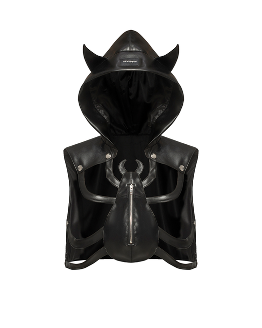 Spider Vest Bag – Cutout Faux Leather Streetwear