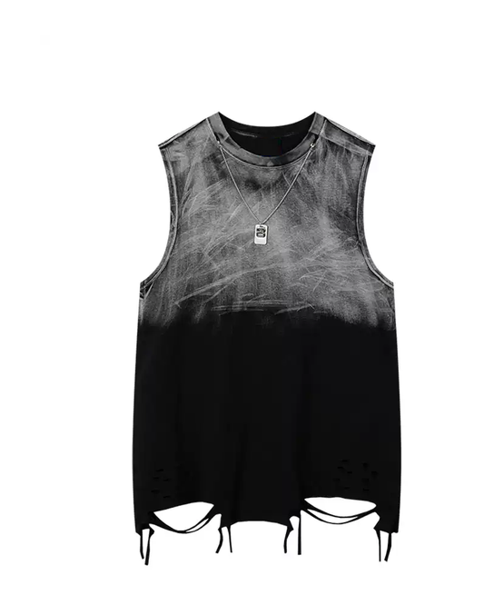 Washed Gradient Tank – Distressed Street Vest