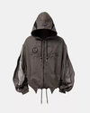 Deconstructed Zip Hoodie – Washed Batwing Fit