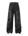 Deconstructed Vintage Jeans – Washed Wide-Leg Fit