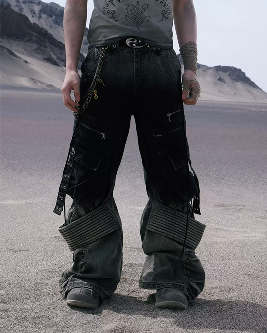Graffiti Workwear Jeans – Wide-Leg Streetwear Style