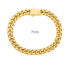 18K Gold Titanium Cuban Link Bracelet