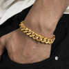 18K Gold Titanium Cuban Link Bracelet