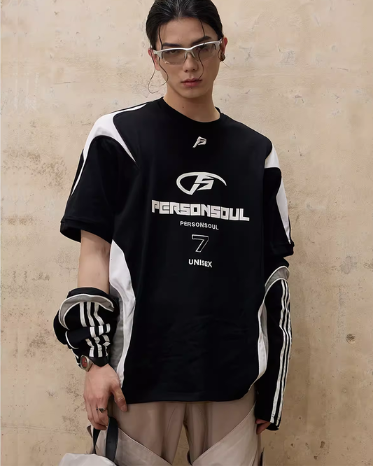 Racing Colorblock Tee – Detachable Sleeves