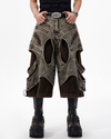 Layered Patchwork Shorts – Vintage 3/4 Street Denim