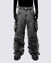 Vintage Utility Jeans – Washed Straight-Leg Fit