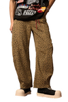 Leopard Embroidery Scimitar Denim