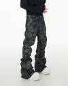 Glitter Coated Flare Jeans – Stacked Fit