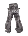 Distressed Patchwork Jeans – Deconstructed Washed Loose Fit