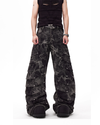 Deconstructed Snake Jeans – Studded Wide-Leg Fit
