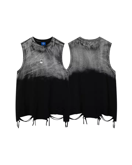 Washed Gradient Tank – Distressed Street Vest