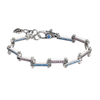 Blue & Pink Diamond 925 Silver Bracelet