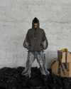 Deconstructed Zip Hoodie – Washed Batwing Fit