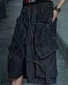 Star Studded Denim Shorts – Suede Patchwork 3/4 Fit