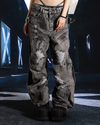 Distressed Patchwork Jeans – Deconstructed Washed Loose Fit