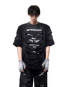 Layered Destroyed Tee – Grunge Logo Print