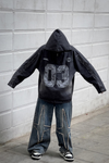 Cross Patch Loose Denim Pants