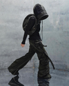 Heavy-Duty Dune Zip Cargo Jeans – Loose Straight Flare Fit