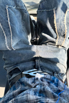 Cross Patch Loose Denim Pants