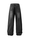 Deconstructed Vintage Jeans – Washed Wide-Leg Fit