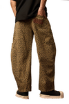 Leopard Embroidery Scimitar Denim