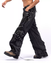 Heavy-Duty Dune Zip Cargo Jeans – Loose Straight Flare Fit