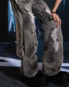Distressed Patchwork Jeans – Deconstructed Washed Loose Fit