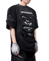 Layered Destroyed Tee – Grunge Logo Print